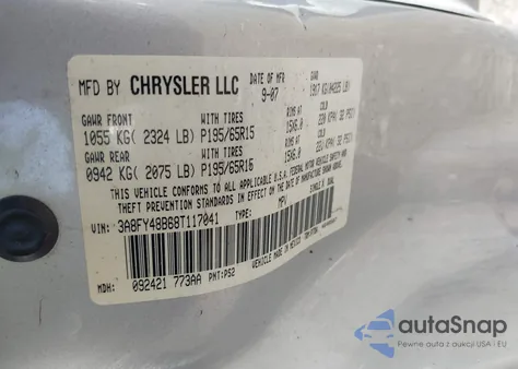 2008 Chrysler Pt Cruiser Lx из США, поврежденный, VIN 3A8FY48B68T117041